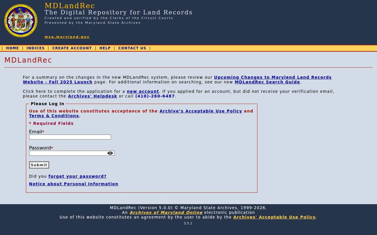 North Potomac people search through the MDLandRec account page